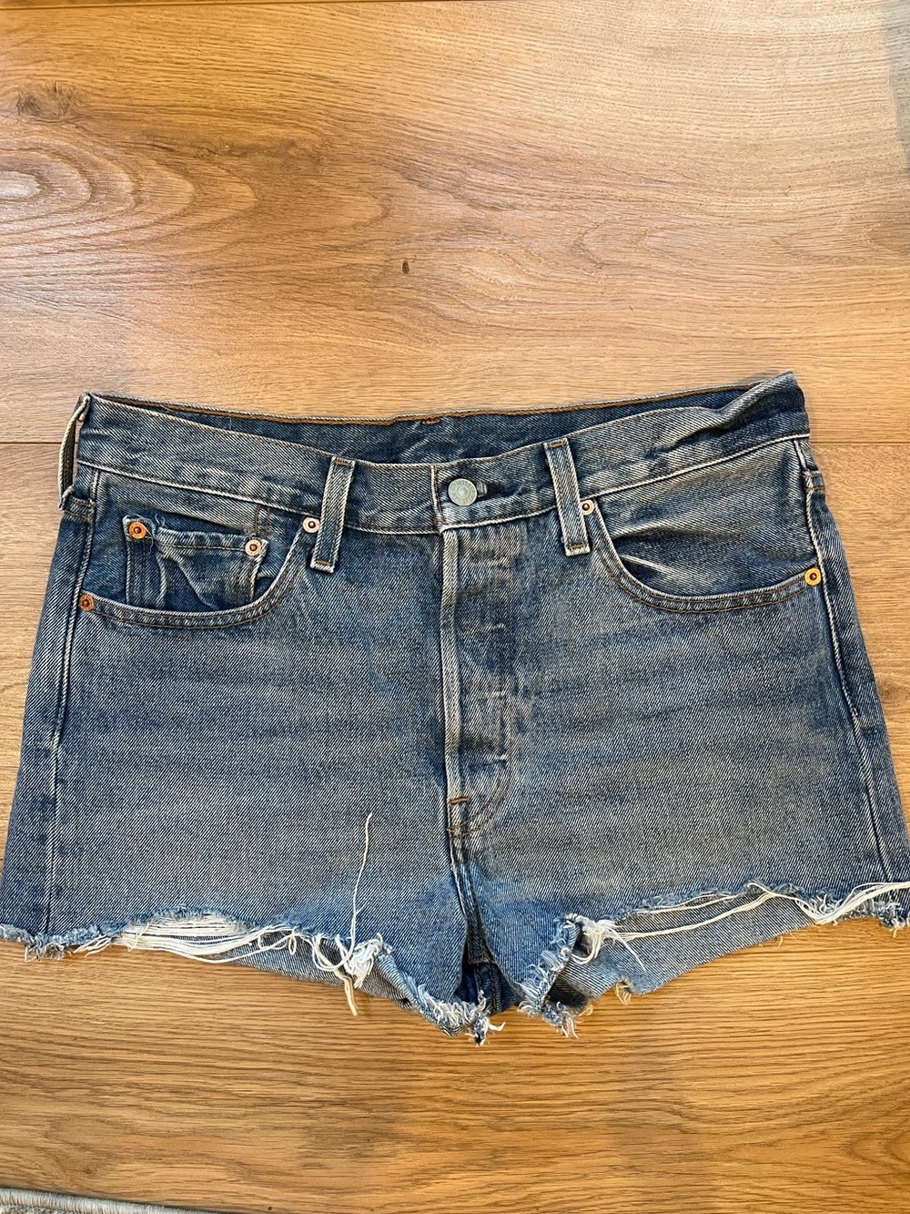 Levi's 501 Distressed Denim Cutoff Shorts